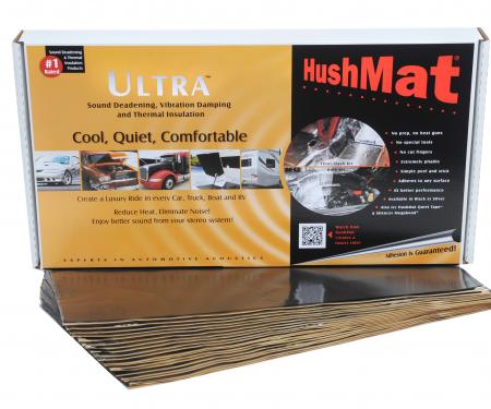 HushMat Floor/Firewall Kit - Stealth Black Foil with Self-Adhesive Butyl-20 Sheets 12" x 23" ea 38.7 sq ft 10400