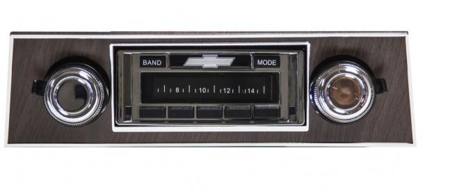 Custom Autosound 1967-1968 Chevrolet Camaro USA-630 Radio, with Walnut Bezel