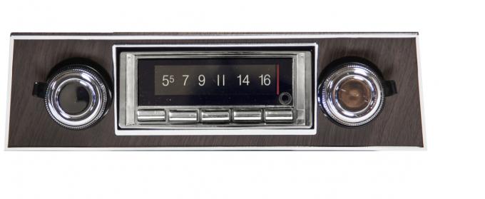 Custom Autosound 1967-1968 Chevrolet Camaro USA-740 Walnut Bezel Radio